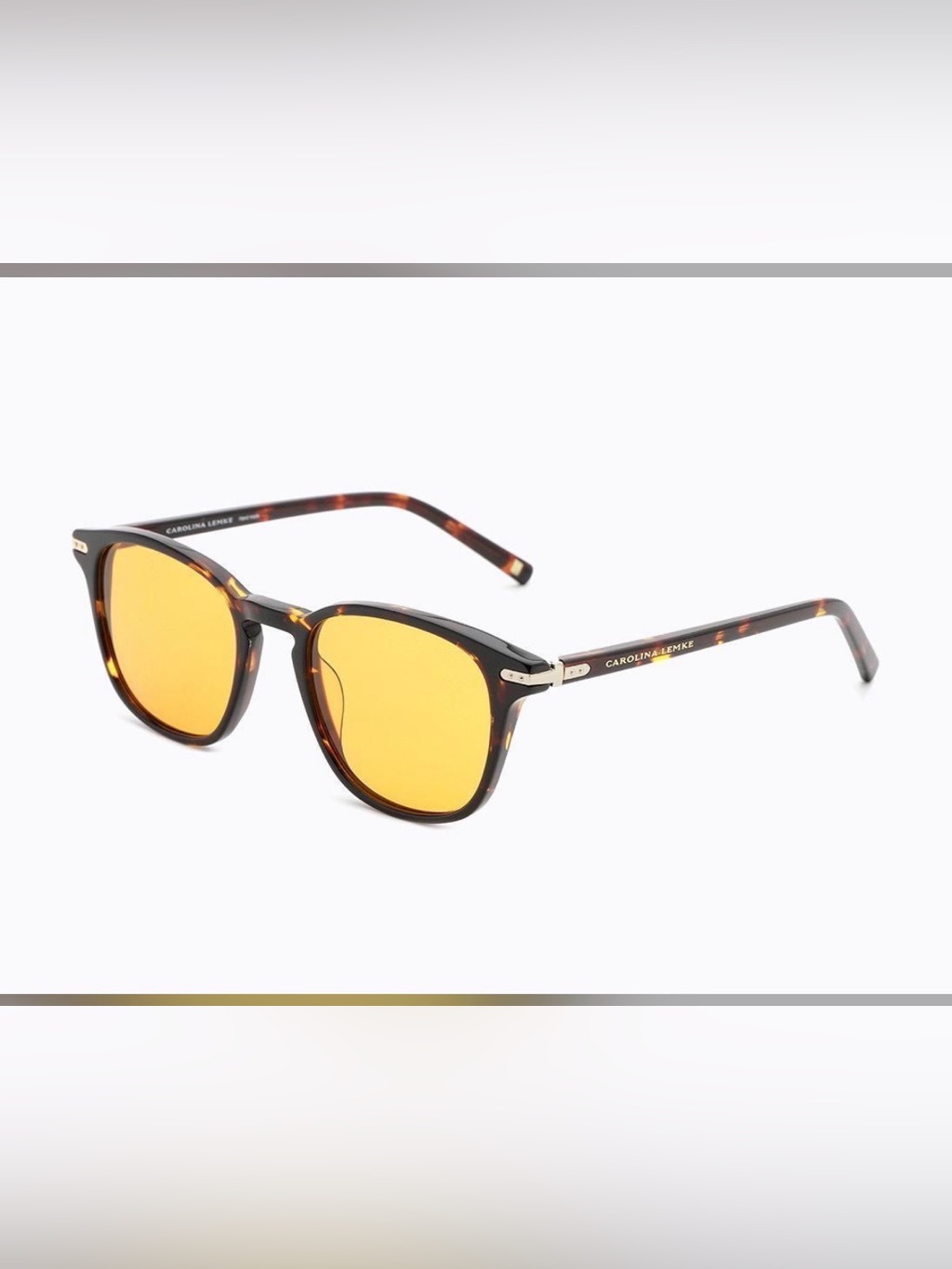New Carolina Lemke Pop Brown Demi Orange Lenses Sunglasses Unisex